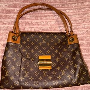 Louis Vuitton Brown TOILE Monogram ET CUIRS Shoulder Bag. Pamphlet and dust bag